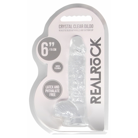 Ultra Realistic 17cm Cu Testicule Transparent