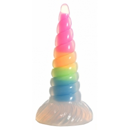 UniGlow Horn — Dildo silicon Fosforescent 20 cm