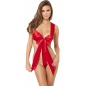 Body Rene Rofe Unwrap Me Satin Bow Rosu M-L