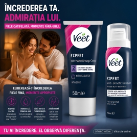 Veet EXPERT Set Epilare Intimă Cremă și Spumă