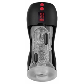 Vibrating Twin Turbo Masturbator Negru