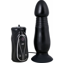 Vibrator Anal Pusher Negru Cu Ventuza