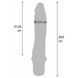 Vibrator Clasic Large Negru 24.9cm