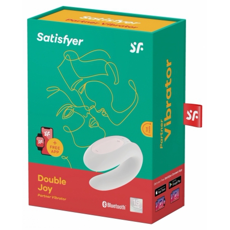 Vibrator Cuplu Satisfyer Double Joy Alb