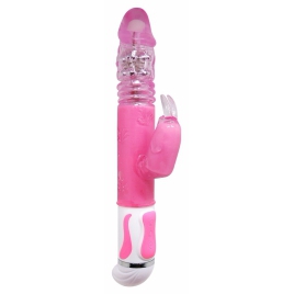 Vibrator Rabbit Rotație Și Împingere Fascination Roz