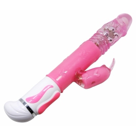 Vibrator Rabbit Rotație Și Împingere Fascination Roz