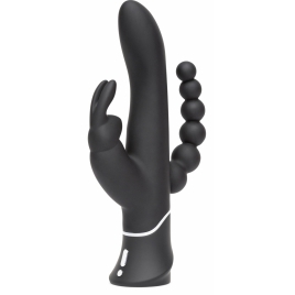 Vibrator Triplu Happy Rabbit Negru