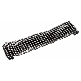 Zgardă Rhinestone Choker Negru